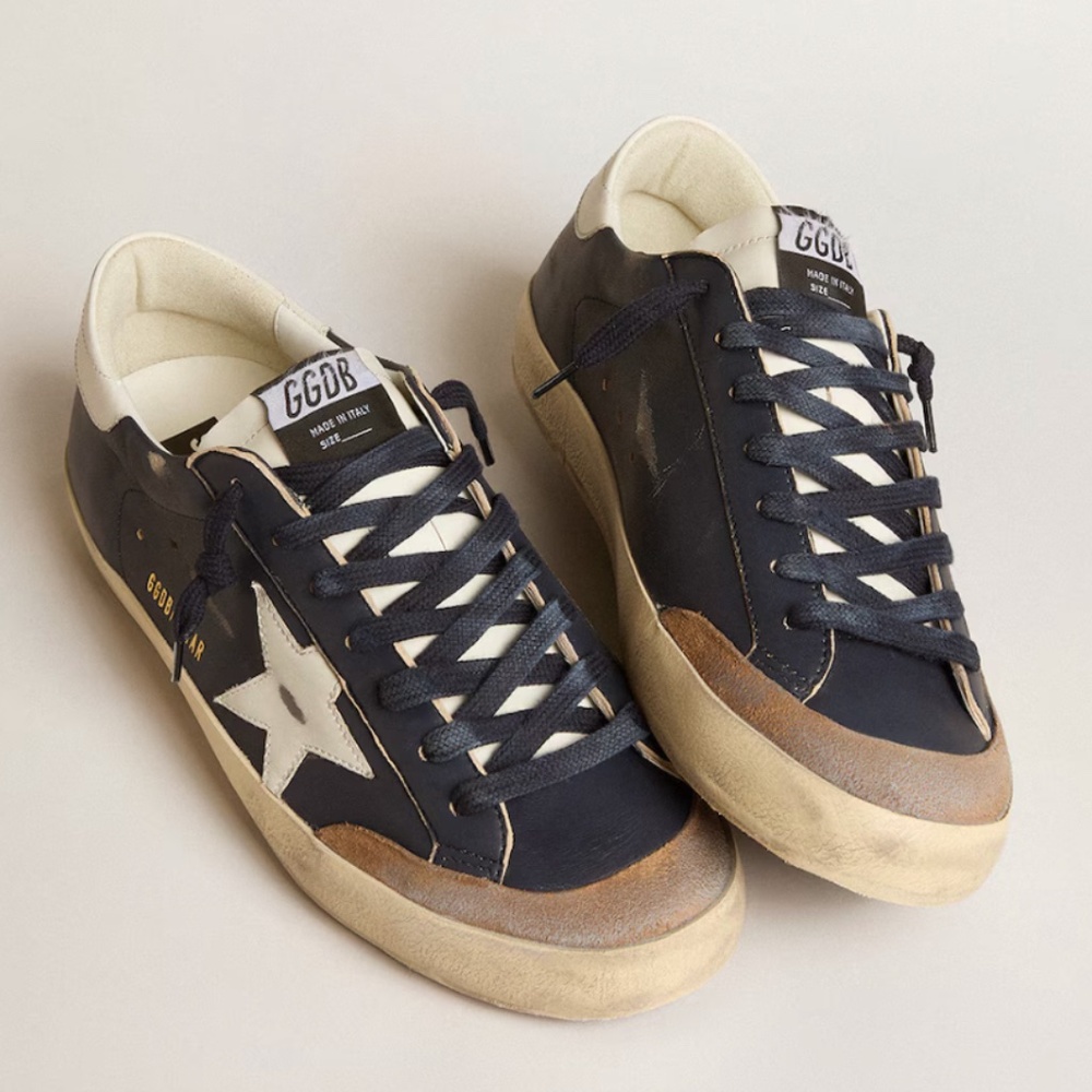 GOLDEN GOOSE - Men's Super Star Classic Navy/White/Taba - MSRP $585.00 - BNIB - Picture 4 of 4